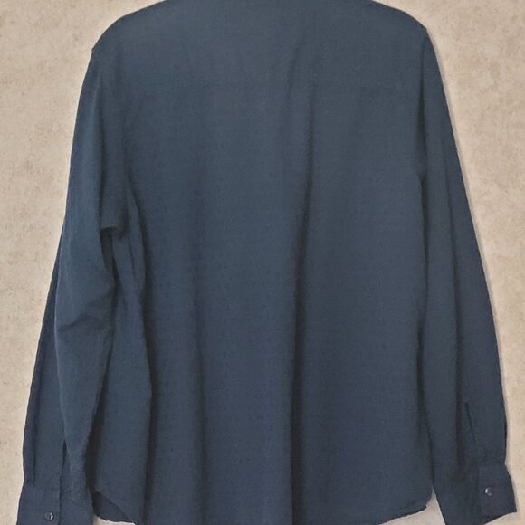 Navy Blue Woven Long Sleeve Shirt Territory Ahead Size XL - Picture 6 of 11